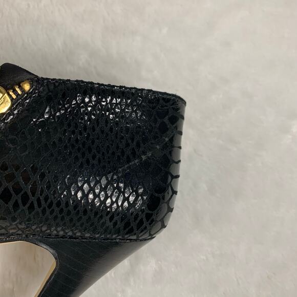 MICHAEL Michael Kors Women's Black Heels Snakeskin Heels Size 9M - Picture 7 of 11